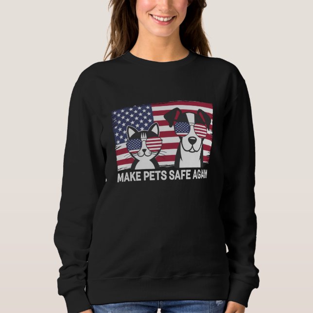 Sichere Haustiere in Trump Harris-Debatte 2024 Sweatshirt (Vorderseite)