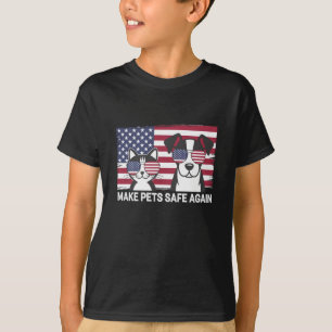 Sichere Haustiere in Trump Harris-Debatte 2024 T-Shirt