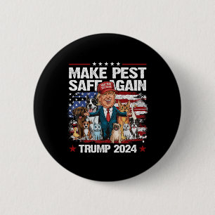 Sichere Haustiere Trump 2024 Rette unsere Haustier Button
