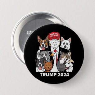 Sichere Haustiere Trump 2024 Rette unsere Haustier Button