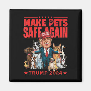 Sichere Haustiere Trump 2024 Rette unsere Haustier Magnet