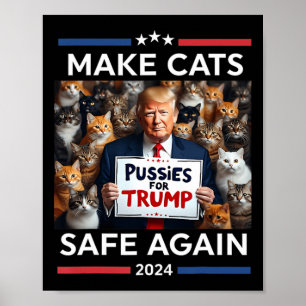 Sichere Haustiere Trump 2024 Rette unsere Haustier Poster