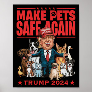 Sichere Haustiere Trump 2024 Rette unsere Haustier Poster