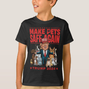 Sichere Haustiere Trump 2024 Rette unsere Haustier T-Shirt