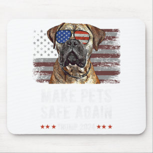 Sichere Haustiere wieder Bullmastiff Hund Trump 20 Mousepad