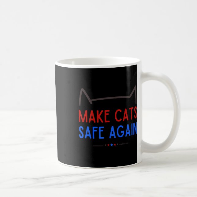 Sichere Katzen - Funny Cat Safety Awareness Kaffeetasse (Rechts)