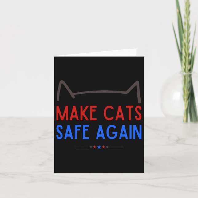 Sichere Katzen - Funny Cat Safety Awareness Karte (Vorderseite)