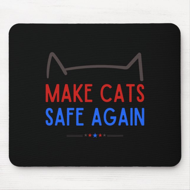 Sichere Katzen - Funny Cat Safety Awareness Mousepad (Vorne)