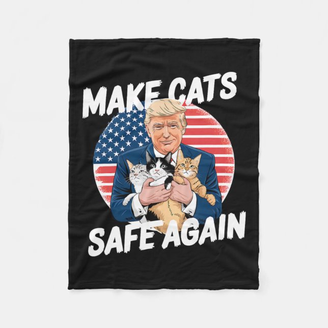 Sichere Katzen wieder wählen Trump Rette unsere Ha Fleecedecke (Vorderseite)