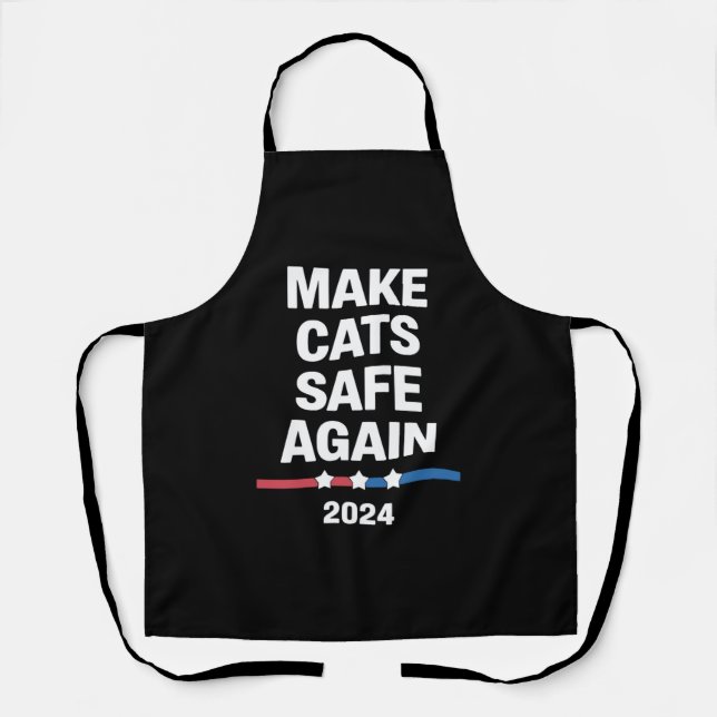 Sichere Katzen zum Präsidenten 2024 Schürze (Vorderseite)