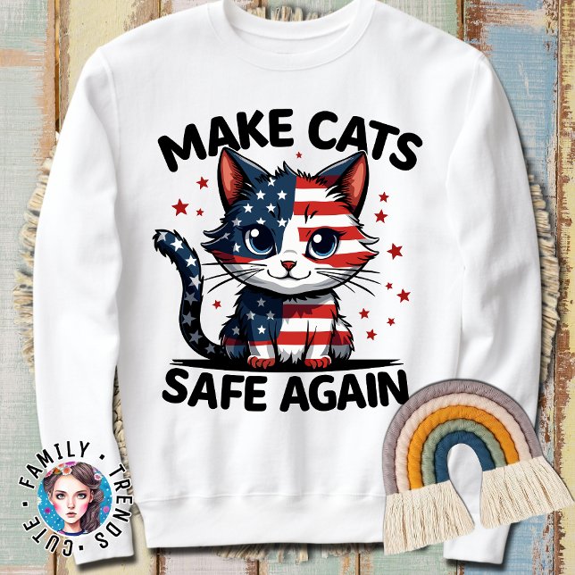 Sichere Katzen zum Präsidenten 2024 Sweatshirt (Von Creator hochgeladen)