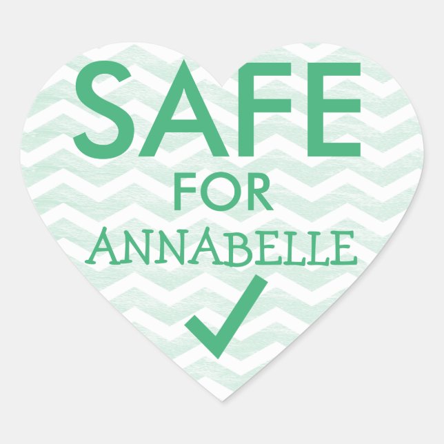 Sichere Lebensmittelaufkleber für besondere Ernähr Herz-Aufkleber (Vorderseite)