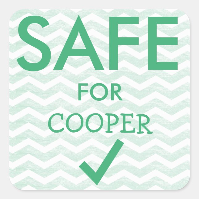 Sichere Lebensmittelaufkleber für besondere Ernähr Quadratischer Aufkleber (Vorderseite)