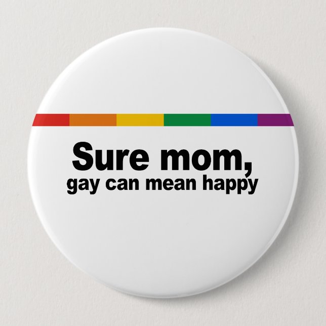 Sichere Mamma, Homosexuelles kann gemeine Button (Vorderseite)
