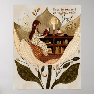 Sichere Raum Cottagecore Wandkunst Poster