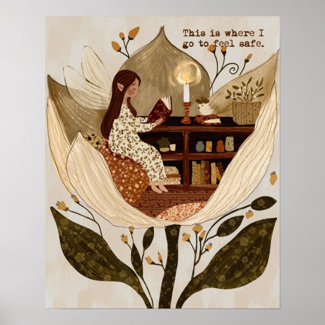 Sichere Raum Cottagecore Wandkunst Poster (Vorne)