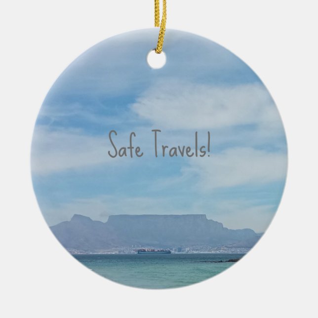 Sichere Reisen in Kapstadt Keramik Ornament (Vorne)
