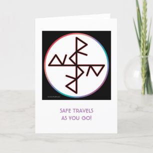 Sichere Reisen und Bindungskarte Dankeskarte
