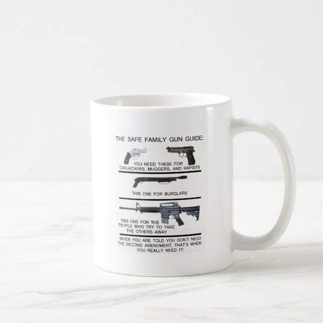SICHERER FAMILIEN-GEWEHR-FÜHRER KAFFEETASSE (Rechts)