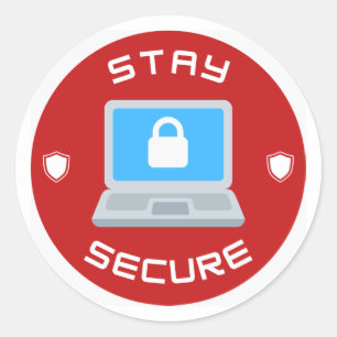 Sicherer Notebook-Aufkleber bleibe Runder Aufkleber
