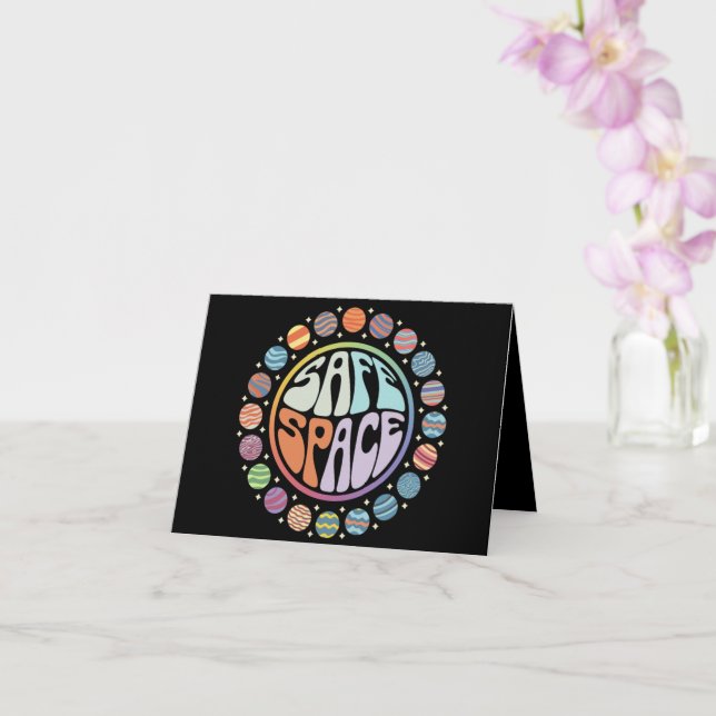 Sicherer Platz LGBTQ-freundlicher Pride-Support Karte (Orchidee)