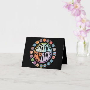 Sicherer Raum LGBTQ freundlich Stolz Unterstützung Karte