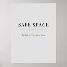 Sicherer Raum, um du selbst zu sein Poster - graue