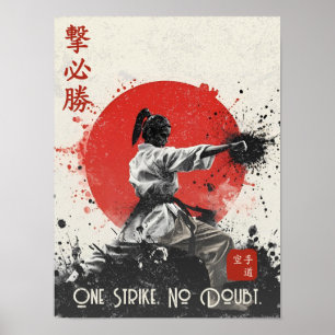 Sicherer Sieg Traditionelle Karate-Schlagkunst Poster