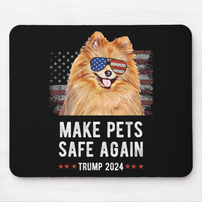 Sicherer Spitz für Haustiere - Trump 2024 Mousepad (Vorne)