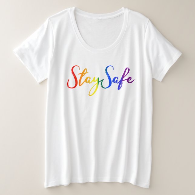 Sicherer Stolz auf Zuhause Social Distancing 2020  Große Größe T-Shirt (Design vorne)