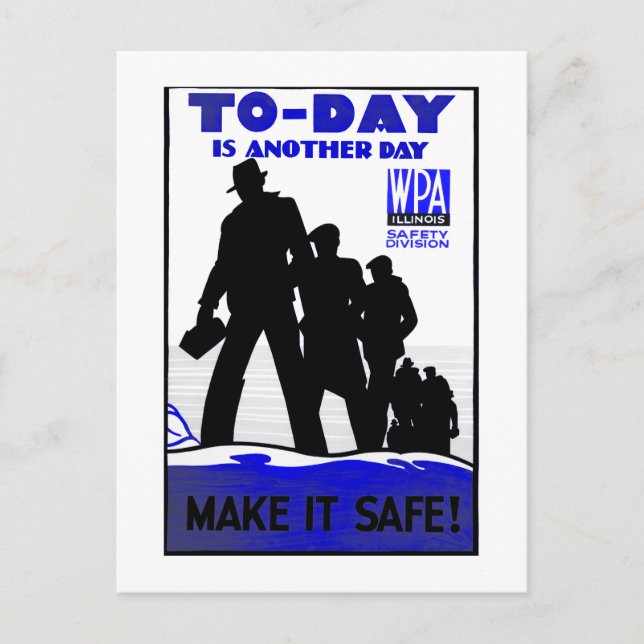 Sicherheit am Arbeitsplatz Postkarte (Vorderseite)