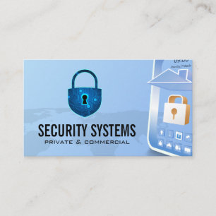 Sicherheit Cyber Lock Smartphone-Technik Visitenkarte