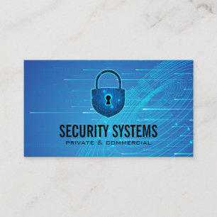 Sicherheit Cyber Lock   Tech Hintergrund Visitenkarte
