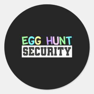 Sicherheit der Eierjagd - Party Jagd Vater Adul Runder Aufkleber