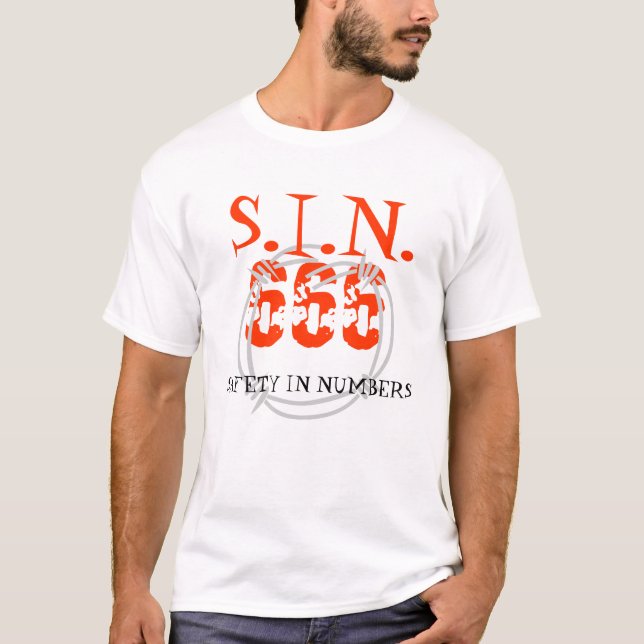 SICHERHEIT DER ZAHLEN (SIN) T-Shirt (Vorderseite)
