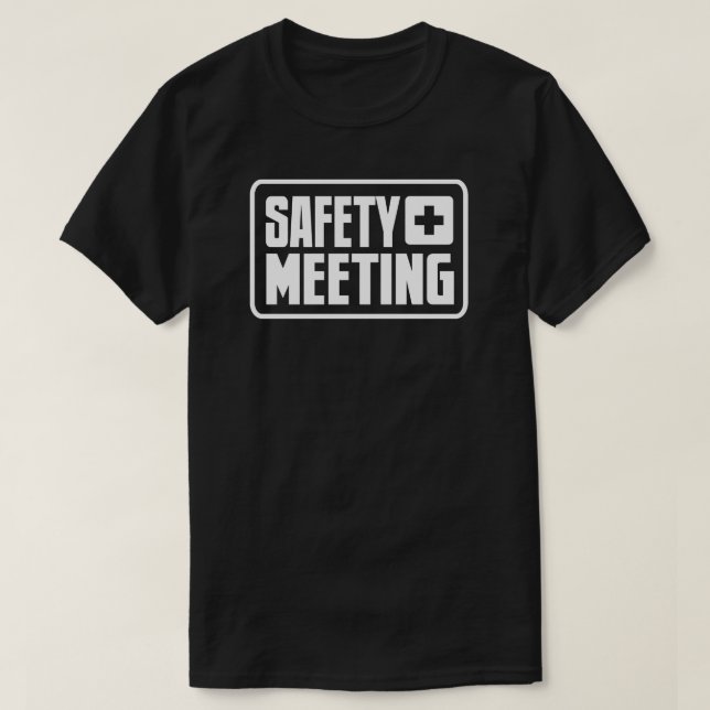 Sicherheit, die schwarzen T - Shirt trifft (Design vorne)