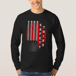 Sicherheit Dritter 4. Juli Patriotische Feuerwerke T-Shirt