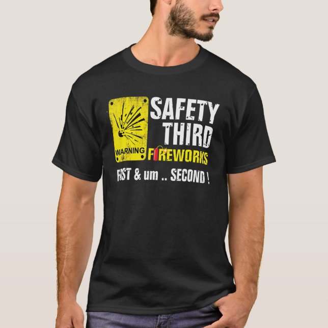 Sicherheit Drittes Feuerwerk 4. Juli Feuerwehr Kri T-Shirt (Vorderseite)