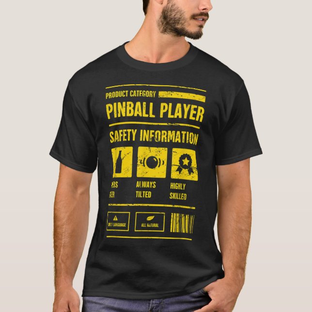 Sicherheit - Funny Pinball Machine Collection T-Shirt (Vorderseite)