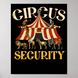 Sicherheit für das Party des Circus Vintag Poster