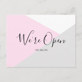 Sicherheit im Salon: Modernes rosa und graues Anno Postkarte