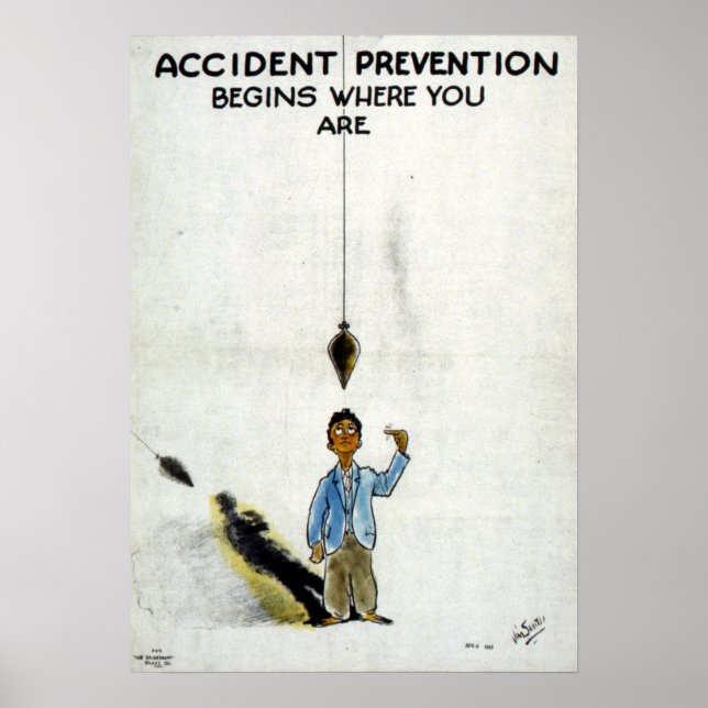 Sicherheit im Vintagen Zweiten Weltkrieg Poster (Vorne)