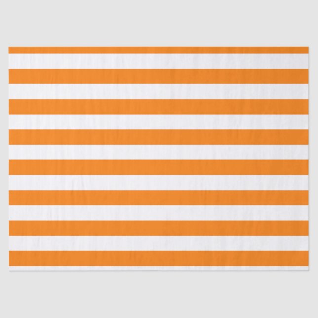 Sicherheit Orange und Weiße Streifen Seidenpapier (Vorderseite)