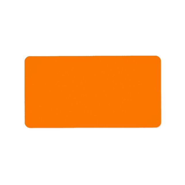Sicherheit Orangefarbene Farbe Adressaufkleber (Vorne)
