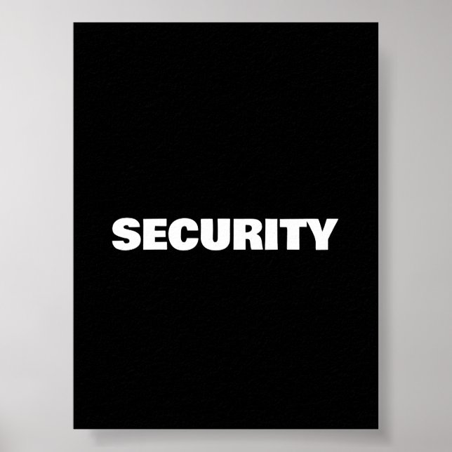 Sicherheit Poster (Vorne)