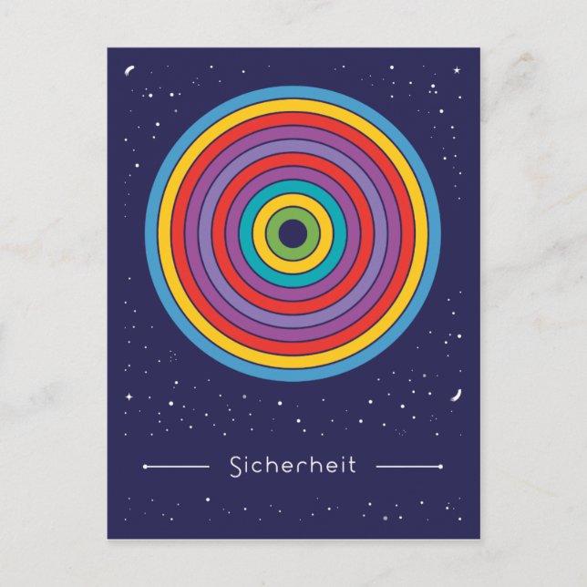 Sicherheit Postkarte (Vorderseite)