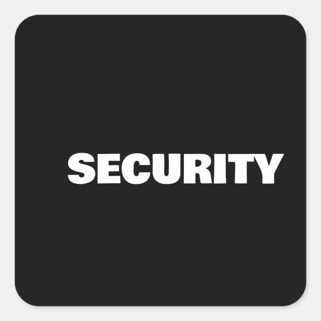 Sicherheit Quadratischer Aufkleber (Vorderseite)