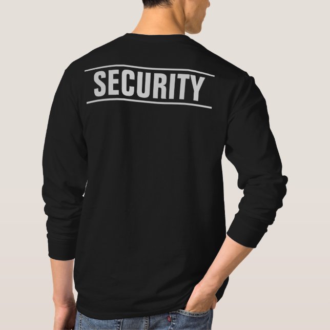 Sicherheit von beidseitig schwarzen und weißen Pri T-Shirt (Rückseite)