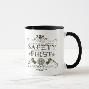 Sicherheit zuerst tasse