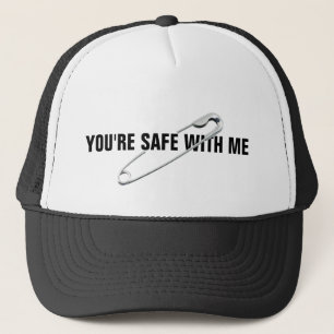 Sicherheits-Button "Sie sind mit mir" Truckerkappe